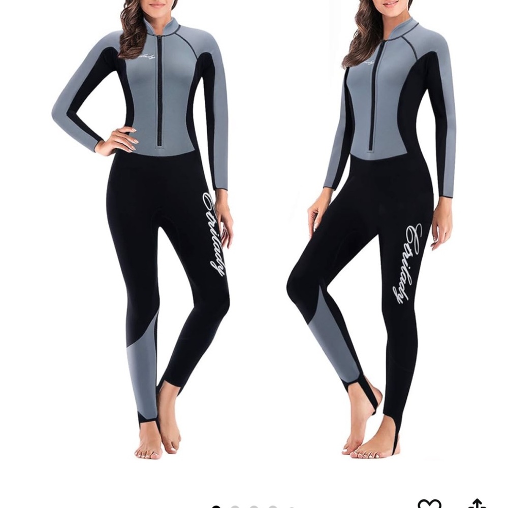 Women's Black and Gray Swim Suit